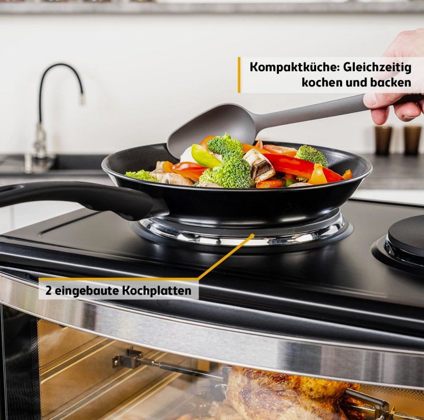 Forni: Minibackofen mit Kochplatten 60L 3400W – Nuovo e nell'imballaggio originale da Amriswil venduto da JaJa-Express 1