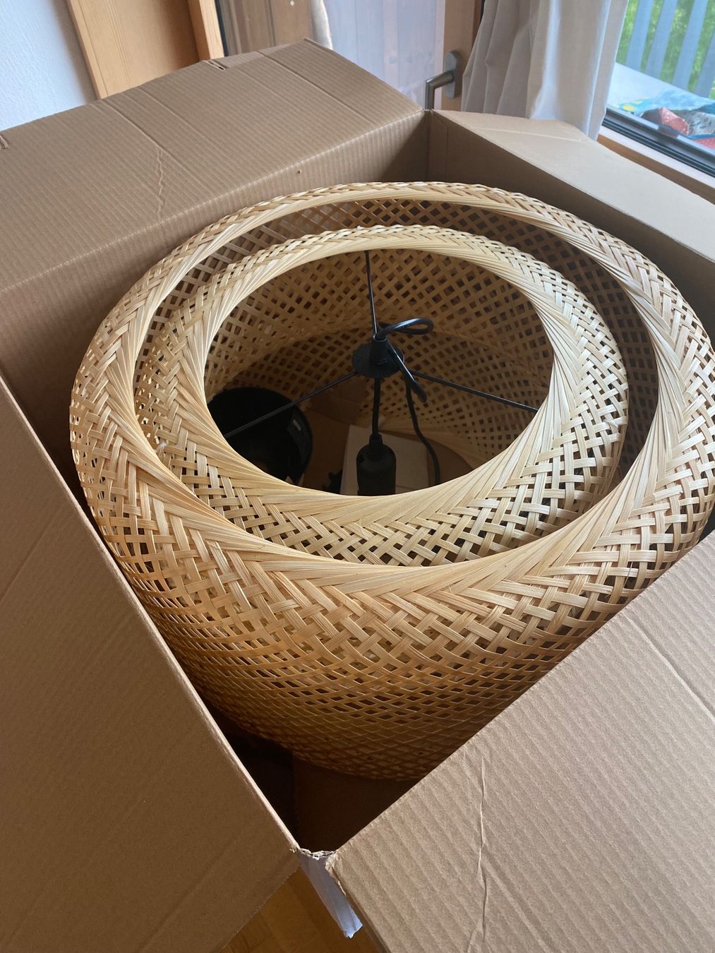 Ikea Lampadari & plafoniere: SINNERLIG Hängeleuchte, Bambus/Handarbeit – Nuovo e nell'imballaggio originale da Muri b. Bern venduto da swi_wzl7 1