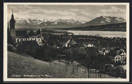 AK Hitzkirch, Baldeggersee, die Alpen