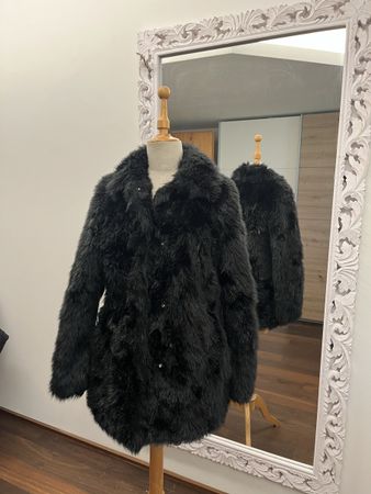 Kunstpelz schwarz Gr. XS/S