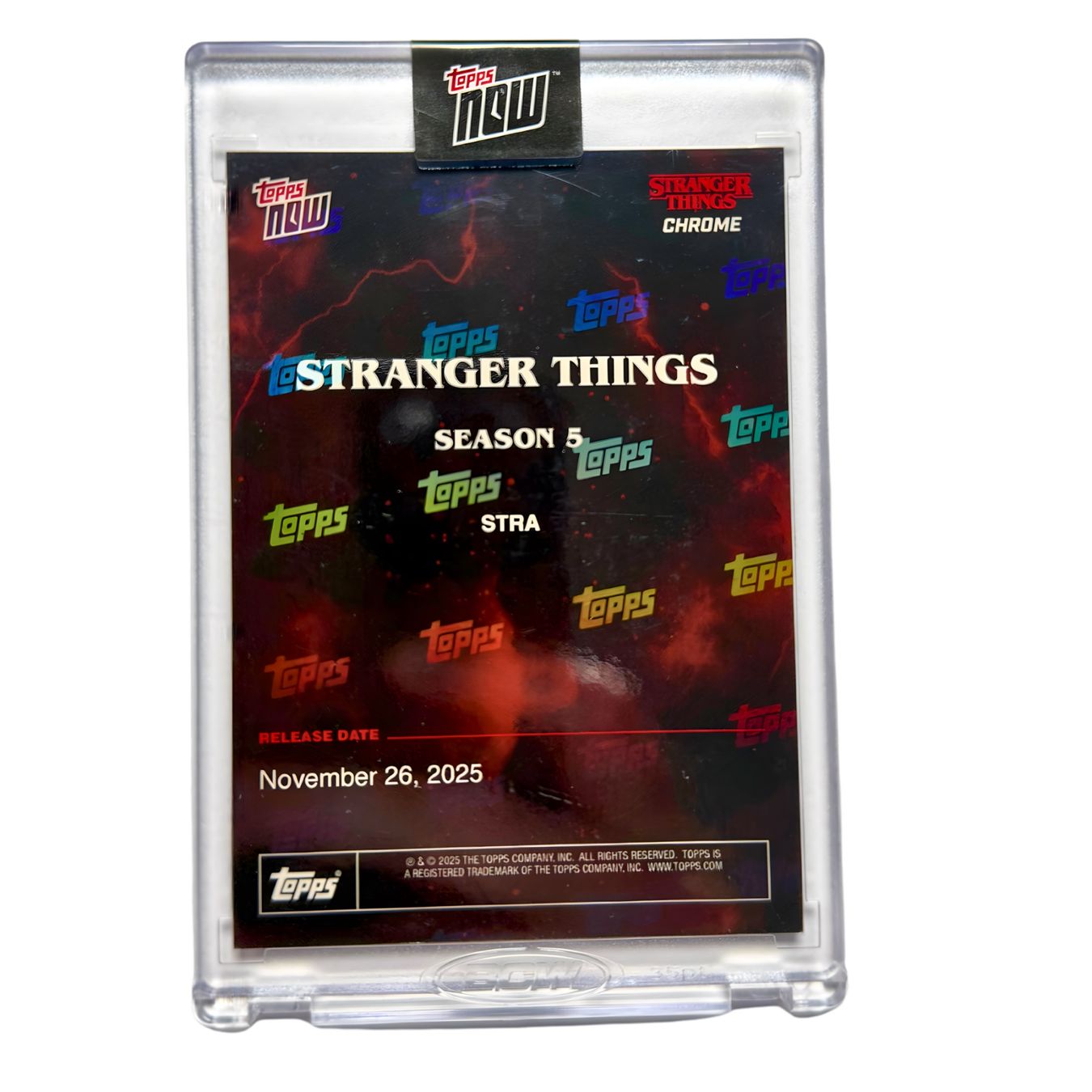 Topps Carte collezionabili: 2025 Topps Now Stranger Things - Green Foil Parallel /99 – Nuovo e nell'imballaggio originale da St-Légier-Chiésaz venduto da GemMintCH 1