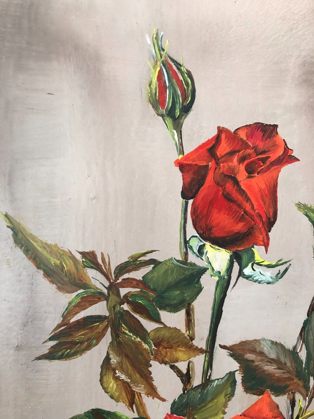 Dipinti: Öl Gemälde hübsches Rosenstillleben – Usato da Ottenbach venduto da TimelessEmotions. 8