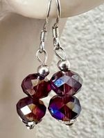 925 Silber Ohrhänger Swarovski Kristalle & Silberstern NEU