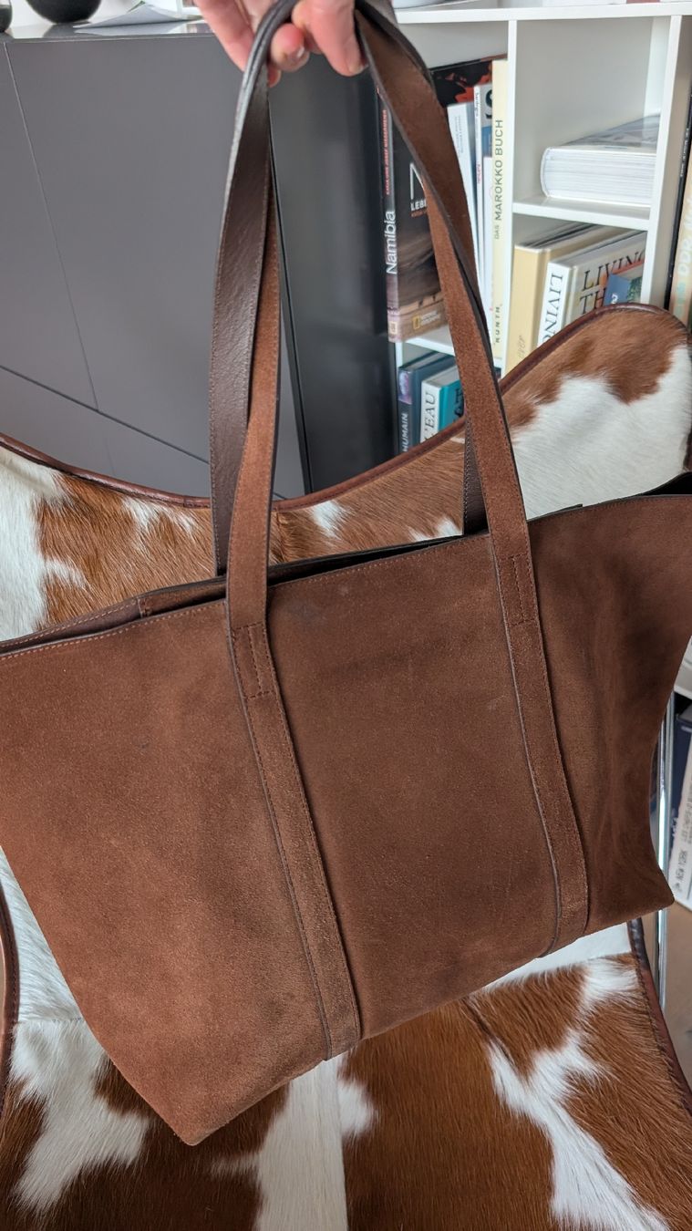 Sezane Sacs femmes: sac Sezane marron cabas Gabin chocolat  – D'occasion à Biberstein par ameliecimador 4