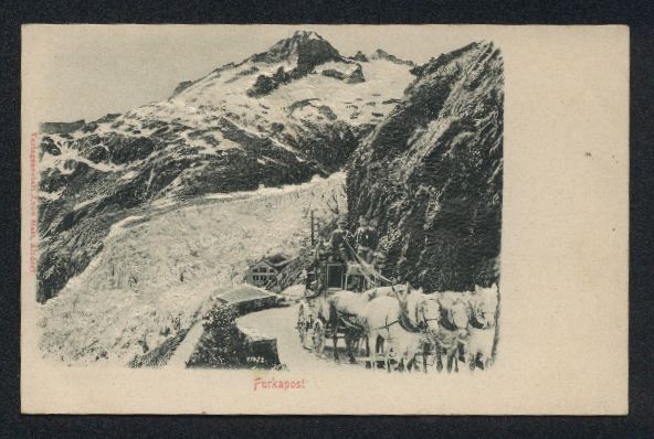 Cartoline postali: Relief-AK Furkapost, Postkutsche auf ein – Usato da Berlin venduto da bartko-reher
