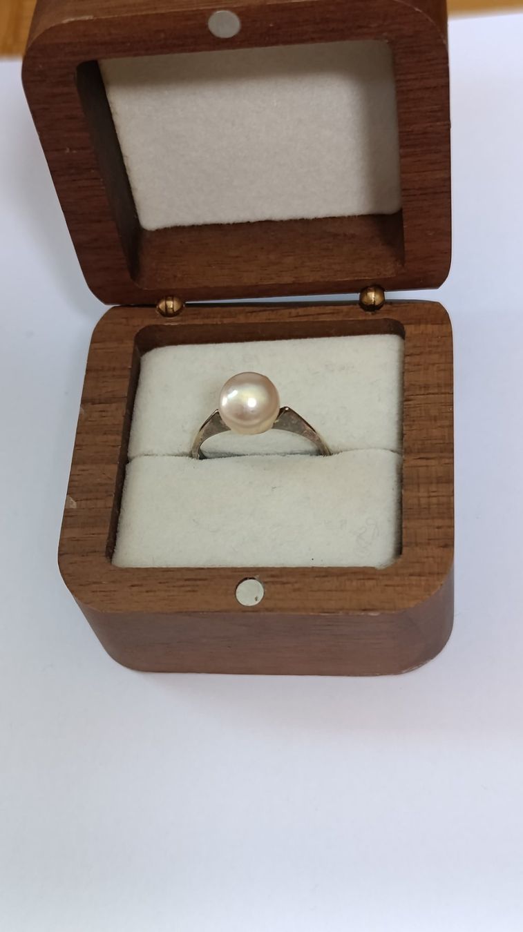 Ringe: Bague ancienne Argent Plaqué Or & Perle! – Gebraucht aus Genève von EcrinVintage 1