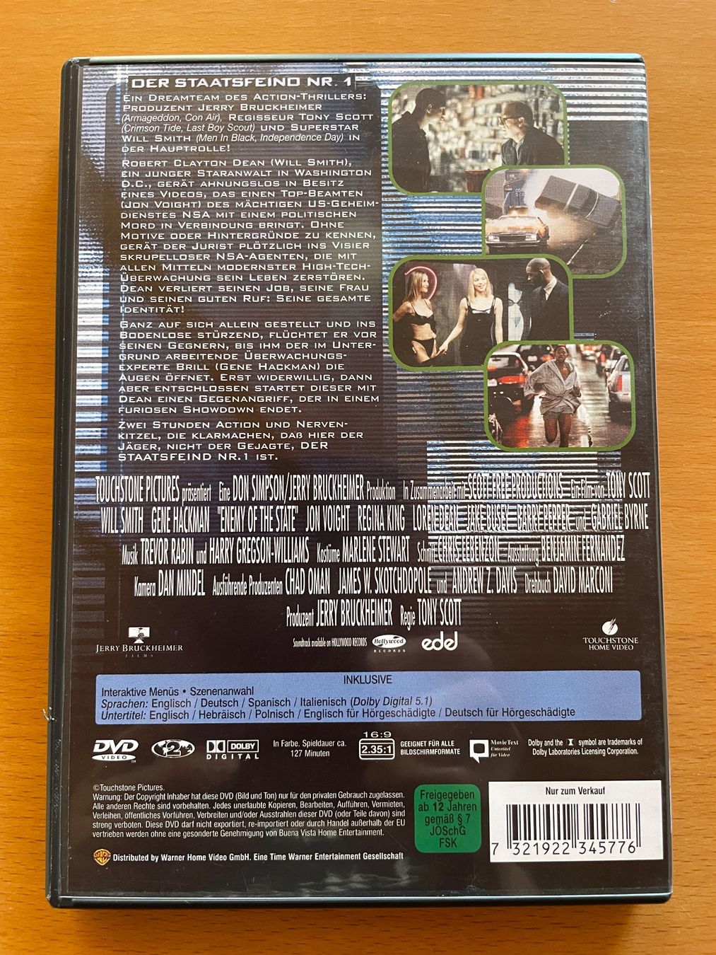 Tous les DVDs: DVD Der Staatsfeind Nr.1 mit Will Smith und Gene Hackman – D'occasion à Rickenbach BL par Morlog 2