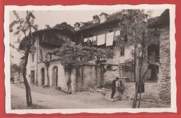 alte Tessiner Häuser mit Calzoleria Wo? - Fotokarte ca. 1930