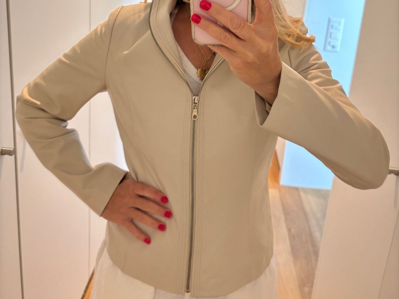 Giacche: Real leather off-white jacket size m – Usato da Steinhausen venduto da ChromeVintage 4