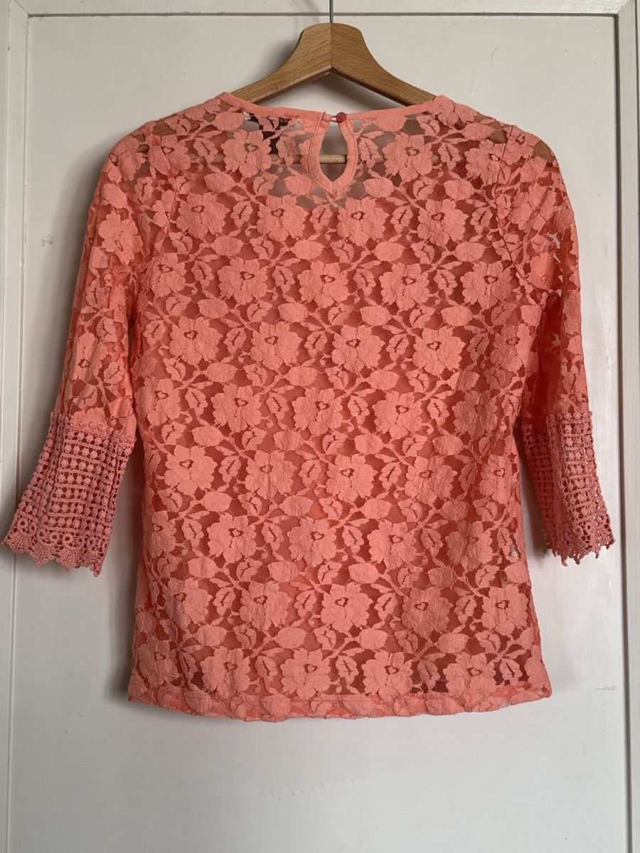 Mango Camicette: Blouse Mango lace orange floral pattern good state – Usato da Zürich venduto da olalinda_ch 6