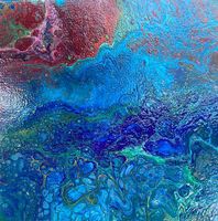 Acrylbild Nr. 8278, Grösse 25x25cm, Handgemaltes Unikat