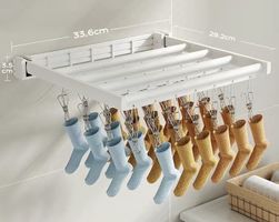 Séchoir à linge mural pliable, gain de place 28 pinces