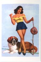 Postkarte "Pin-up".
