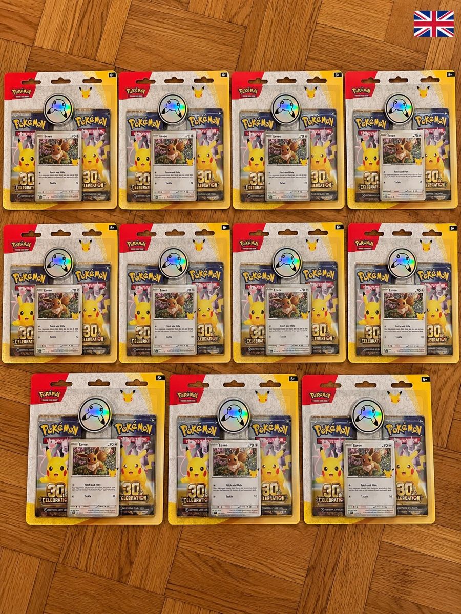 Gros lot de 11 blisters Pokémon Eevee 30 ans EN (Neu und ...