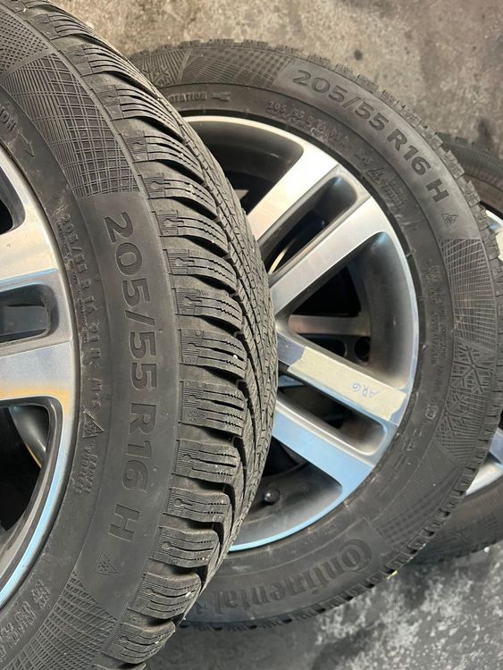 205 55 16 VW alu felgen mit winterreifen fast neu Kaufen auf Ricardo