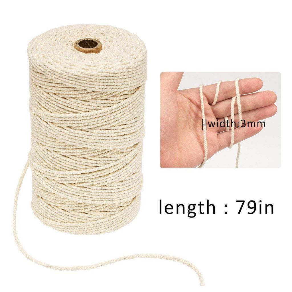 Seile: + Makramee Garn Baumwollgarn Natur 200m – Neu (gemäss Beschreibung) aus Thun von Newnewshop 2