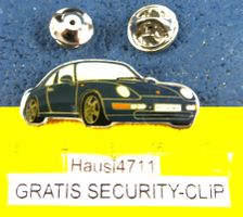 PORSCHE 911 CArrera auto 2nägel-pin glasiert silbrig