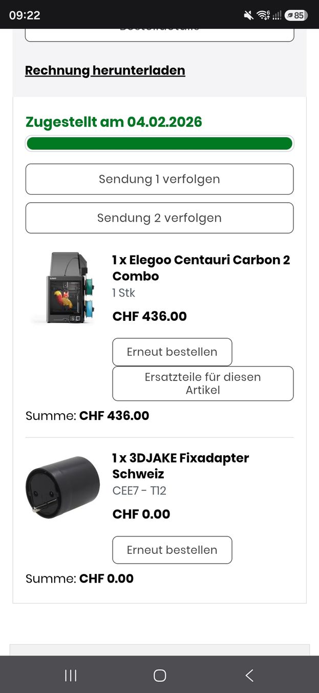 Elegoo Stampanti 3D: ELEGOO Centauri Carbon 2 Combo 3D Drucker neuwertig – Nuovo (secondo la descrizione) da Riehen venduto da StreetWear01 7