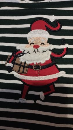 Weihnachtsshirt Samichlaus Pulli Gr. 86, gestreift