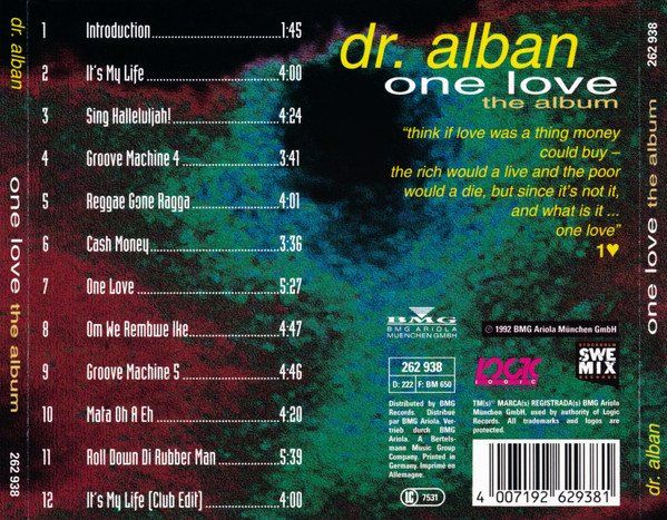 CD: dr.alban one love – Usato da Bionnens venduto da Meg011 1