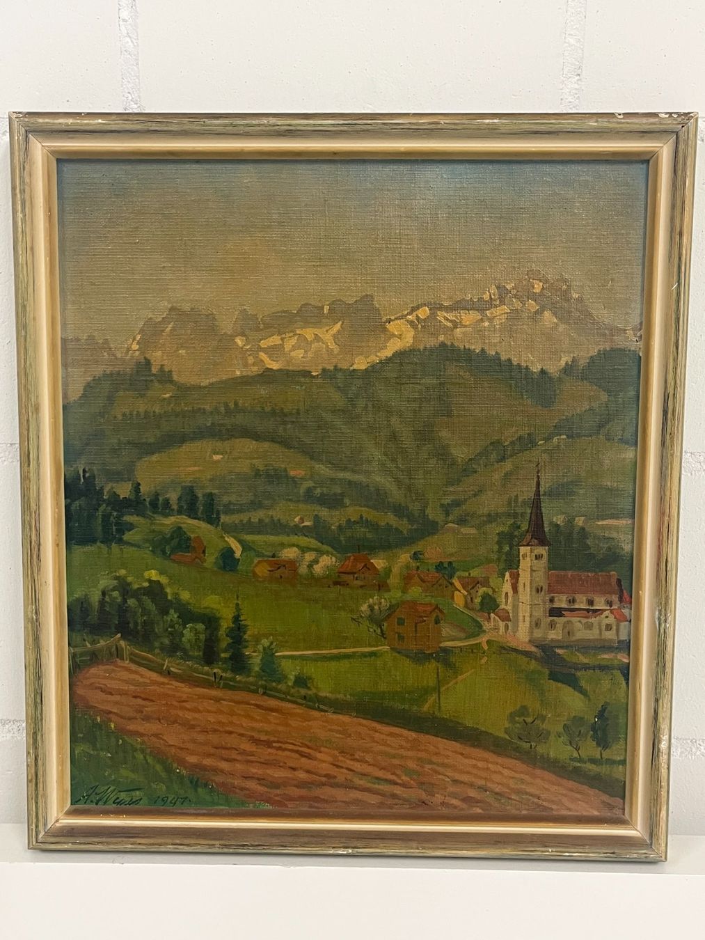 Gemälde: Wunderschön Gemälde Appenzeller A. Wyss 1947 – Gebraucht aus Basel von Kaffee_und_Kunst 6