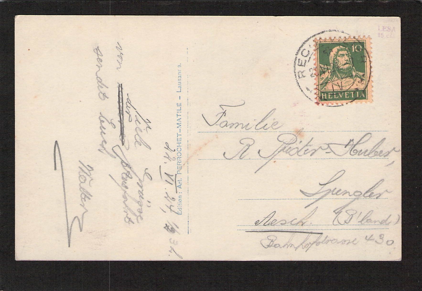 Cartoline postali: #Reconvilier BE , gel. 1924 – Usato da Reichenburg venduto da Pipo-67 1