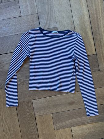 Langarmshirt Subdued gestreift rosa dunkelblau Grösse M