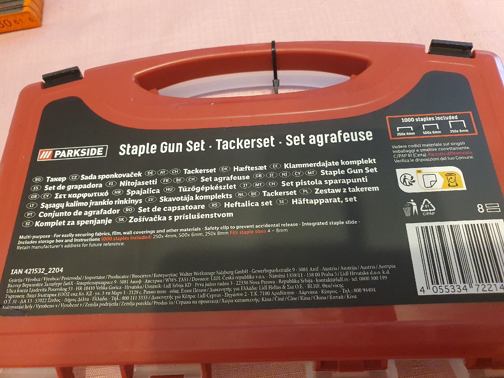 Parkside Tutti gli attrezzi: Tackerset mit Koffer Neu – Nuovo e nell'imballaggio originale da Klingnau venduto da Fee1960 1