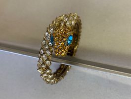Armband, Armreif, Schlange, Strass