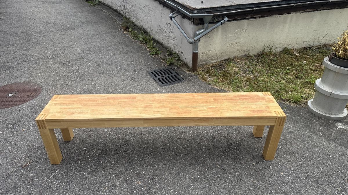 Panchine: zwei massive Sitzbänke aus Buche – Usato da Mönchaltorf venduto da DRUG-TITO 5