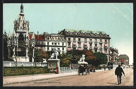 Cartes postales: AK Genève, Monument Brunswick – D'occasion à Berlin par bartko-reher