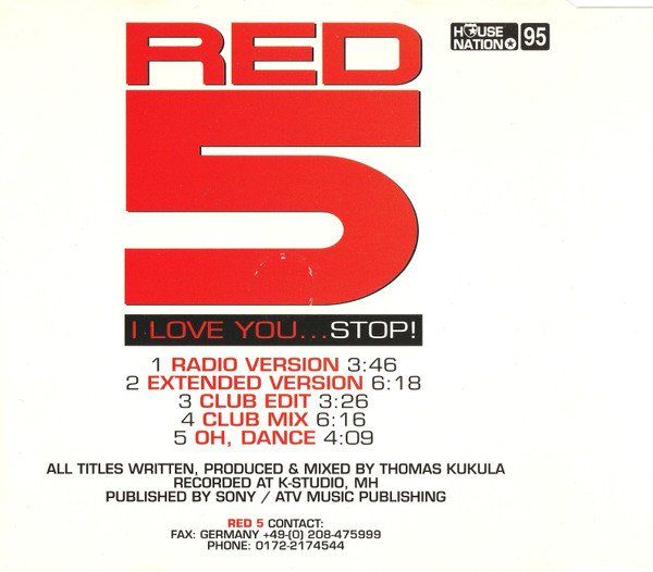 CD: Red 5 I Love You Stop – Usato da Bionnens venduto da Meg011 1