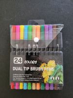 Dual Tip Brush Pens Set 24 Farben neu in Originalverpackung