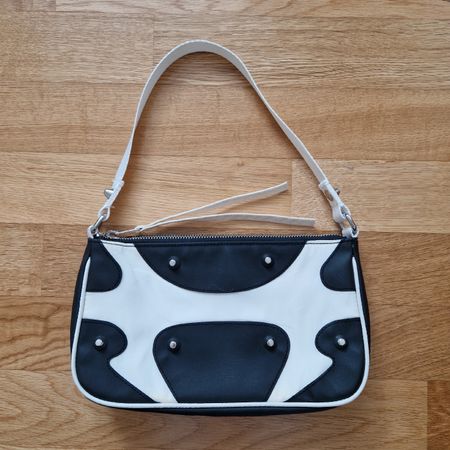 Handtasche weiss schwarz Rave Weeday