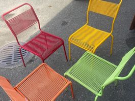 Bunte Schaffner Gartenstühle Säntis, Sommer-Set 4Stk.