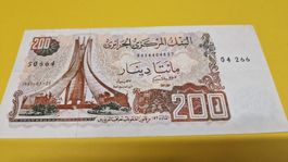Algerische Banknote 200 Dinar, Jahr 1983, Top NEU