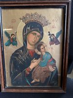 Gerahmte Ikone, Muttergottes mit Kind, Sammlerstück!