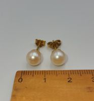 18 Karat 750 Gold Perlen Ohrstecker