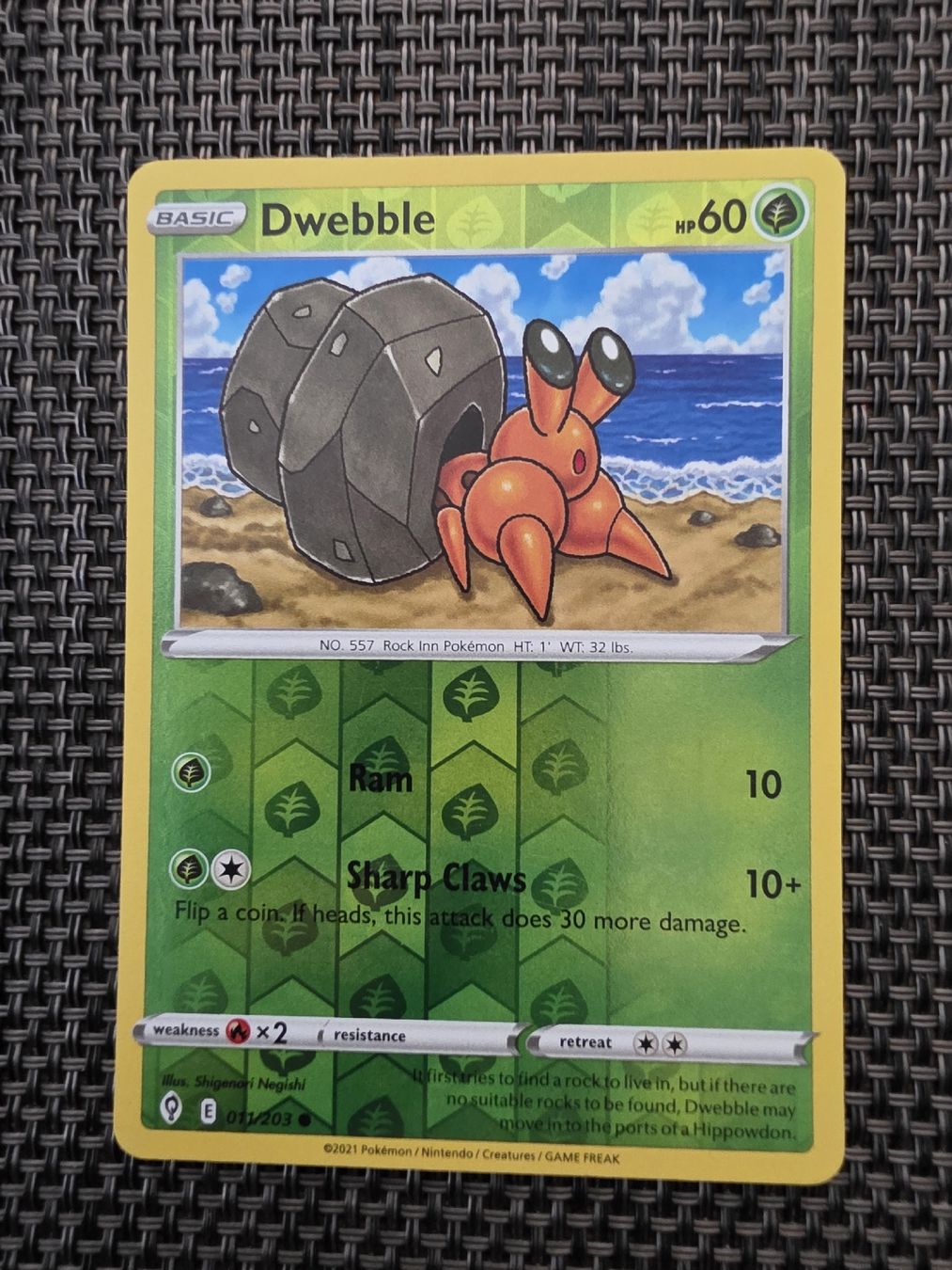 Pokémon Carte collezionabili: Pokemon Karte Dwebble 055/203  – Usato da Alberswil venduto da mario889