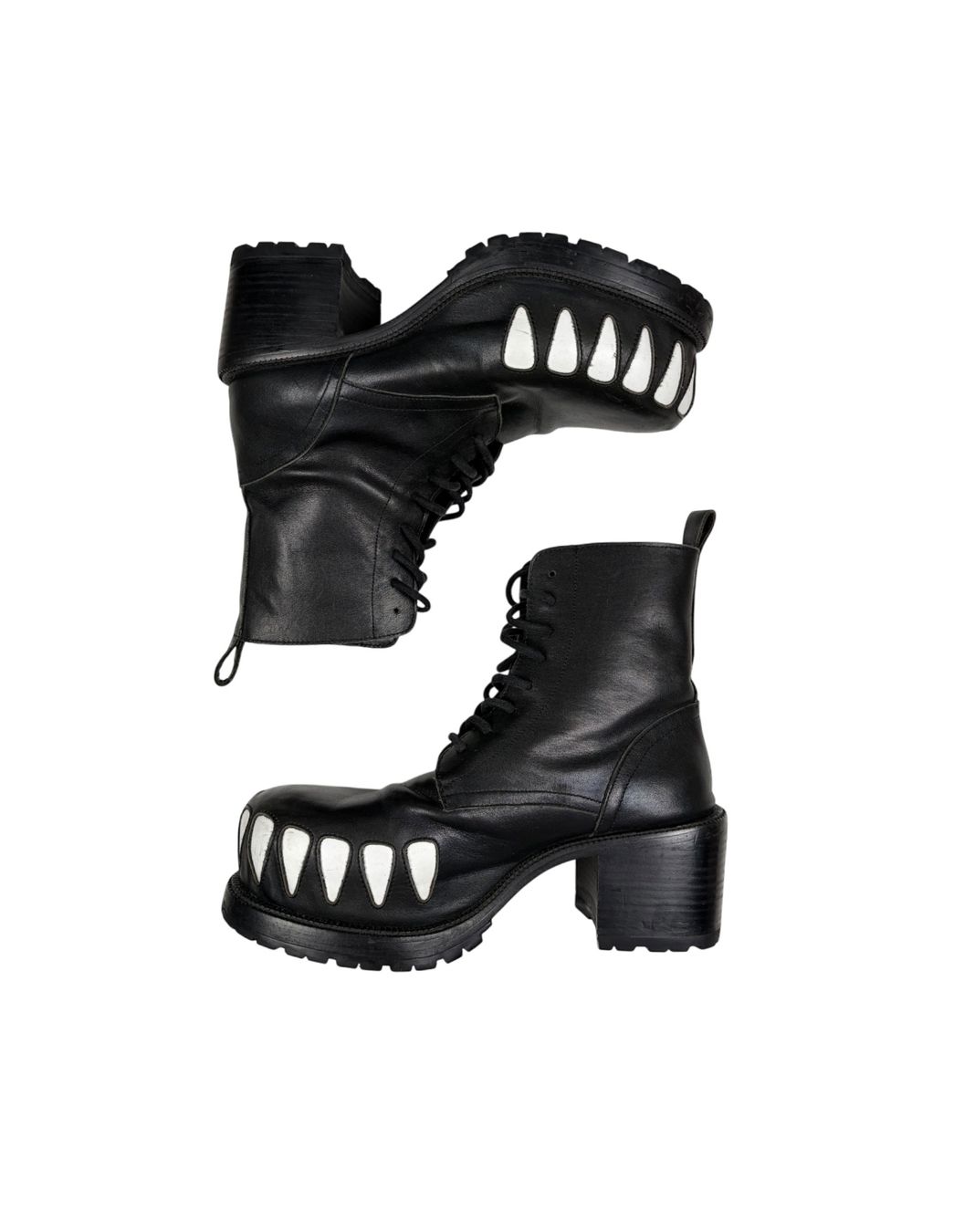 Scarpe da uomo: Walter Van Beirendonck FW22 Hyper Glam 85mm Leather Boots – Usato da Thierachern venduto da n.webl