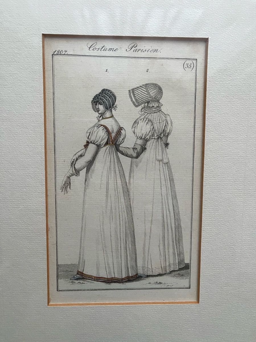 Stiche: Antiker Mode-Stich "Costume Parisien" gerahmt – Gebraucht aus Lufingen von Mark7777 1