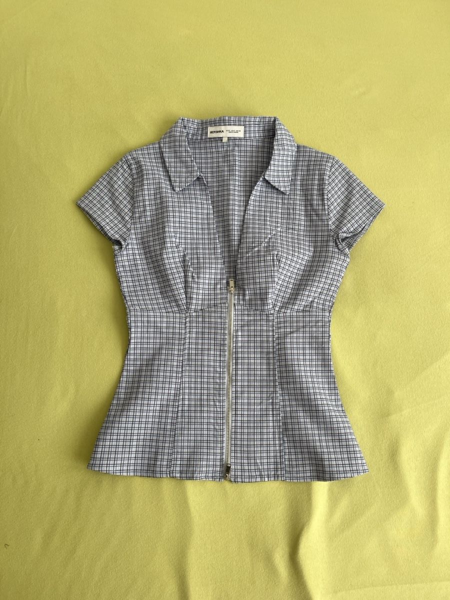 Bershka Camicette: Chemise bleu rayé – Nuovo (secondo la descrizione) da Genève venduto da giulia_almnn