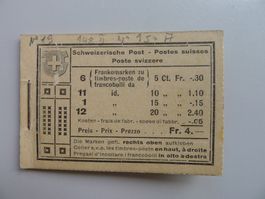 1921, Markenheft 0-17 postfrisch, nicht komplett. Kat: 450.-