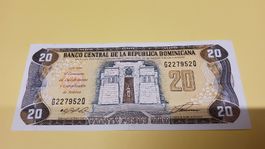 20 Pesos Gold Dominikanische Republik 1992 Banknote Geld