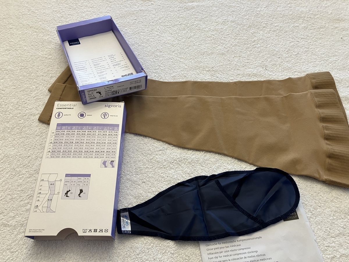 Sigvaris Calze & Collant: Sigvaris Essential CCL 2, Strümpfe, Grösse L, Neu! – Nuovo e nell'imballaggio originale da St. Gallen venduto da Sterndu1 1