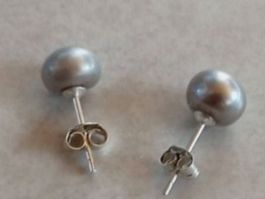 Perlen Ohrstecker, Silber 925
