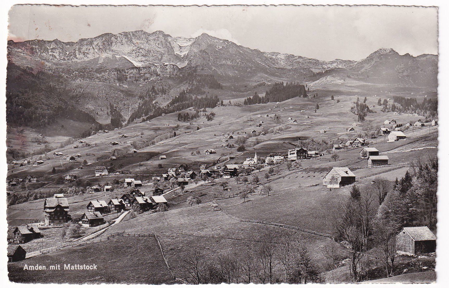 Cartoline postali: Amden mit Mattstock  1952 – Difettoso da Cormoret venduto da Pascalll2001