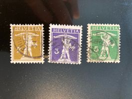 Schweiz 1909 Satz Tellknabe Type I gestempelt