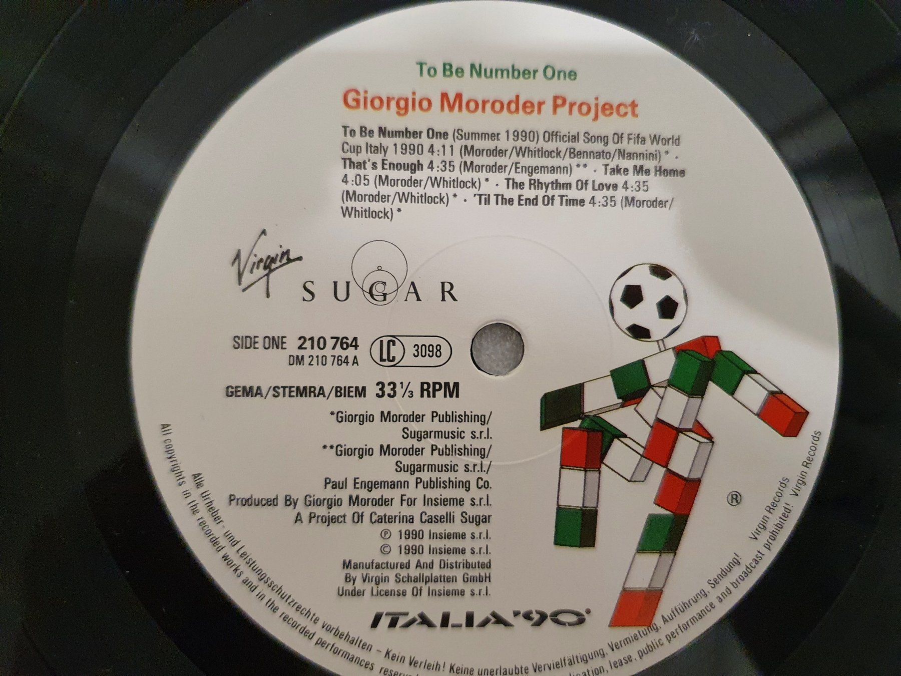 Dischi in vinile: Giorgio Moroder Project – To Be Number One (Summer 1990) – Usato da Uster venduto da Vinyl-Leidenschaft 5