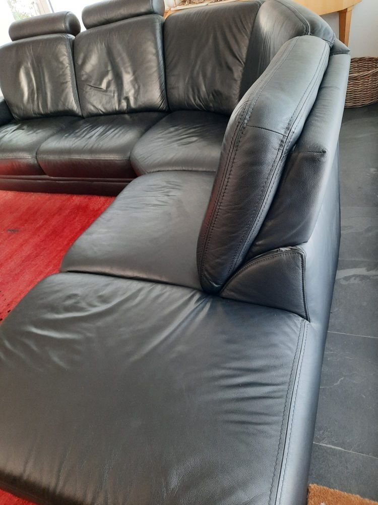 Divani: Echtleder Ecksofa schwarz – Usato da Watt venduto da Deschnaegg 4